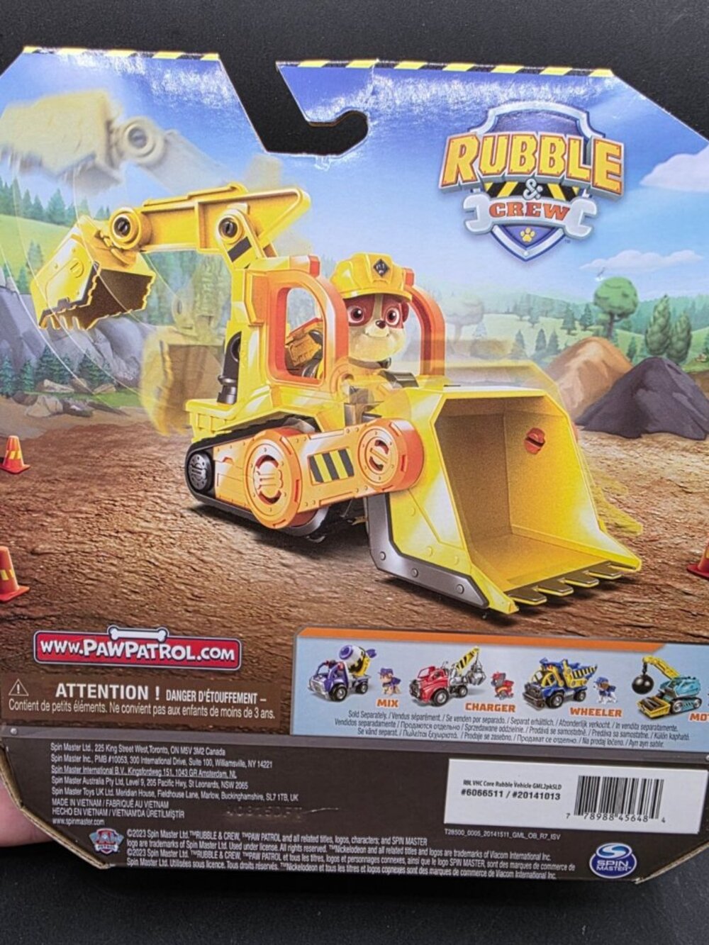 Rubble And Crew Paw Patrol Bulldozer Vehicle Yellow New Ages 3+ - Picture 5 of 9